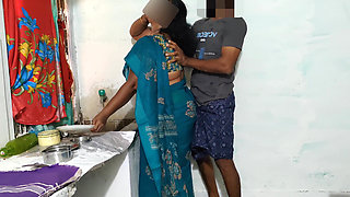 Stepaunty Was Cleaning the Dishes in the Kitchen Wearing a Saree and I Went Behind Her and Tied Her up and Had Sex with Her