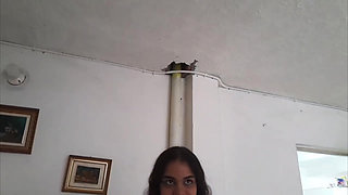 Homemade sex with my brunette stepsister, Latina with a big ass gets fucked by her stepbrother