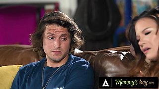 Stepmom Discovers Virgin Stepson Likes Older Women and Lets Him Pound Her Pussy!