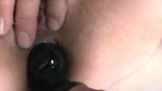 Humiliating piercing pussy dildo penetrated