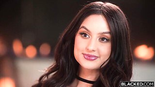 Interracial scene with witching Eliza Ibarra and Hollywood Cash from Blacked.Com