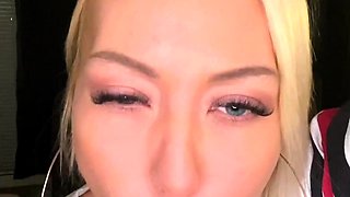 Great ass blonde blowjob and fucking POV