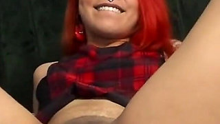 Red Hair Latina Fucks Herself Intensely
