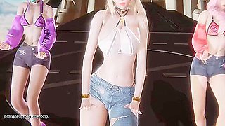 Mmd Unis - Curious Ahri Akali Seraphine Hot Kpop Dance League Of Legends Uncensored Hentai