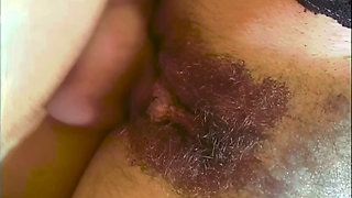 The Girl with Glasses Gets Her Hairy Pussy Pounded and Her Ass Smashed