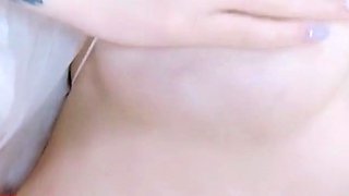 Amateur young teen solo masturbation on her livingroom