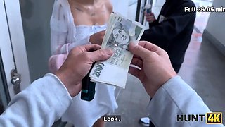 Hunt4k. blonde hotty used her gigantic natural melons to get back on her bf