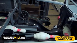 Step mommy and step daughter Armani Black & aubrey babcock get fucked while bowling - freeuse cougar