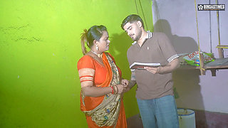 Indian Emi Agent Fucked Stepmother and Step Daughter Together Outside the House in Exchange for Emi