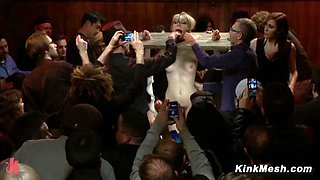 Blonde in Public Stocks [censored]