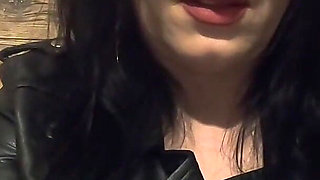 Desperate to Pee - Shiny Leather Boots, Ripped Pantyhose and Intense Pee Fetish Play