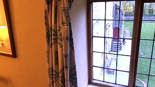 Beautiful amateur MILF in nylons teasing her thick body