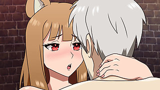 Holo  Spice And Wolf & Huge Cum Inside ( Cartoon Porn )