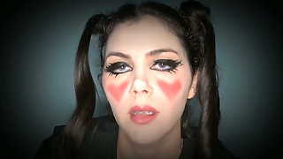 Getting Ready for Halloween with My New Dark Emo Cosplay, to See How Slutty I Can Be in It