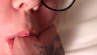 Nerdy Step-sis Caught Masturbating to Me