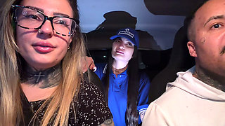 Frenstista accepted to give her pussy and got into the car when she took off her blouse we were surprised and when she put her tongue out