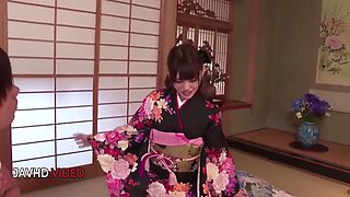 Shaved Pussy Japanese babe YuaAriga fucks intensely gets Creampie pleasures Toys