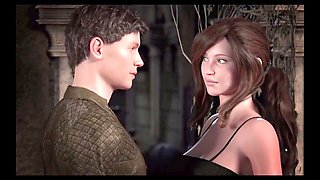 Caught peeping on my best friend's mom getting off in The Genesis Order hentai game!