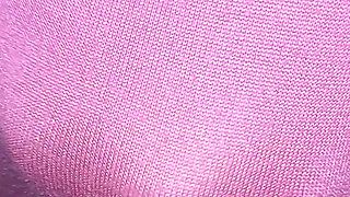 Flashing Rubbing My Tight Hairy Pussy Closeup