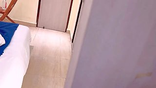 Hindi audio - sexy step sister get caught by horny step brother while changing clothes in bedroom and fucked in role play bdsm