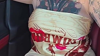 StepMom Catches StepSon Touching Himself in the Car with Her.