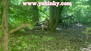 I Surprise This Voyeur - Amateur French Alt Hairy Redhead JOI Exhib Soft Dom Masturbation Forest