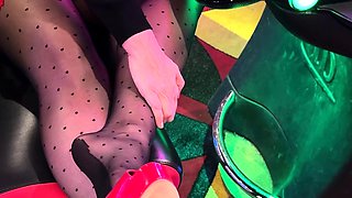 Maitresse Madelines solo foot fetish POV
