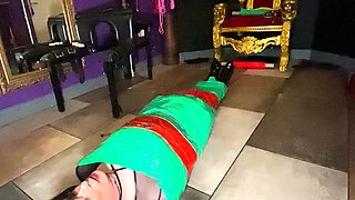 Femdom fetish mistresses fuck bdsm loser with strapon