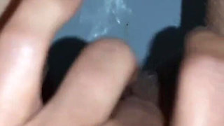 In a Public Toilet, I Jerk off and Pee at the Same Time