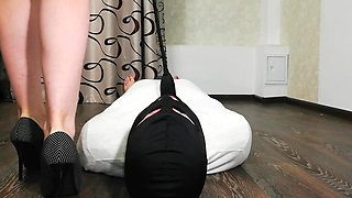 Slave Licks My Feet and Pussy, Pissing in His Mouth, Facesitting