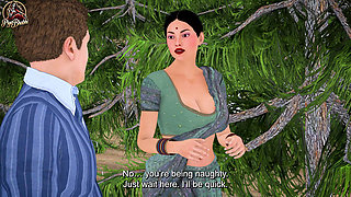 Horny Desi Indian Bhabhi: Hardcore Outdoor Secret Sex with Boyfriend in the Forest English Subtitles