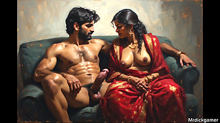 Indian telugu aunty with new boyfriend as soon a husband leaves home