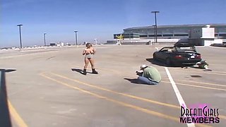 Mindy's Massive Tits Flash in Tampa Outdoor