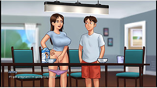 Summertime Saga - Gameplay - Roleplay - Jenny Sex Scenes in Bedroom and Dinner Table