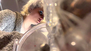 Giantess Tiny Man Watches Me Get Ready for Work Makeup and Dressing