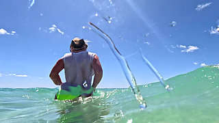 Wet White T-shirt Swimming Underwater