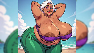 Thick BBW Indian Women at Beach Ai