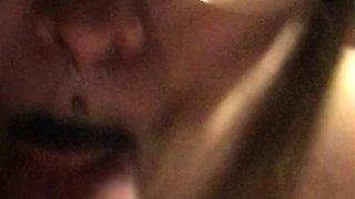 Blonde Amateur GF Blowjob With Cumshot