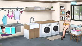 House Chores Part 13: Hot Sex with My Beautiful Stepmother in the Laundry Room