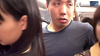 Crowded Bus Temptation - Surrounded by Married Women Who Turn the Tables on Him - Part2