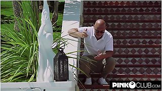 La Busty Marica Chanelle Fucked In Her Ass In A Poolside Threesome