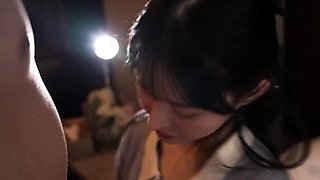 Amateur Asian made fucked in hairy pussy