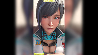 Dead or Alive DOA Girl - Reika Movie Normal Remix WM (No sound) By LazyProcrast Animation 3D Hentai