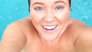 Anaked Pool Fun in Slo-mo. These Boobs Make Quite the Splash, Don't They?