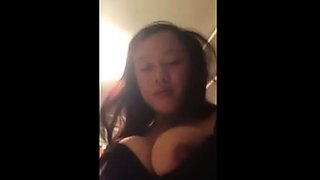 Amateur Chinese Girl with Big Tits Rides a Lucky Man