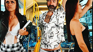 Student Slut Gets a Load of Cum on the Bus!