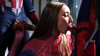 Spider Girl Banged By Superheroes