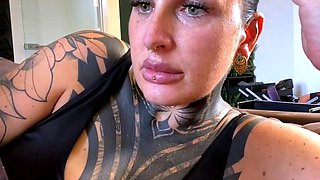 Tattooed MILF Intense Solo Toy Play