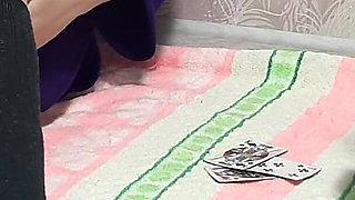 The Stepsister Was so Carried Away Playing Cards That She Accidentally Showed Her Pussy.