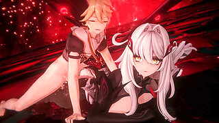 Genshin Impact - Ronova and Anastasya Passionate Sex - 3D Hentai Animations